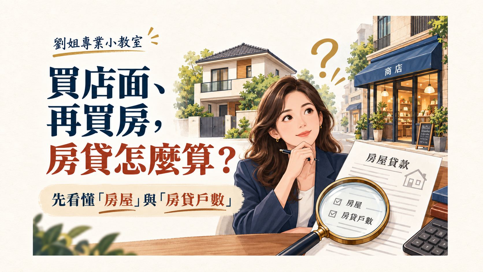 買店面、再買房,房貸到底怎麼算?先看懂「房屋」與「房貸戶數」